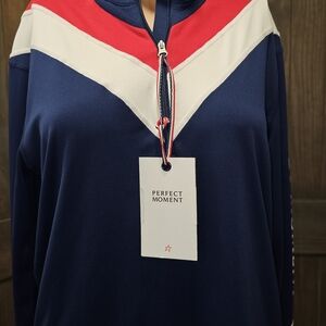 Perfect Moment Navy and Red Pullover